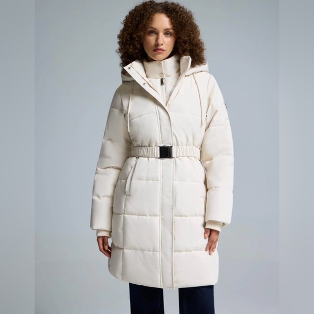 Suzy Shier Mid Length Puffer Jacket NWT Size Large